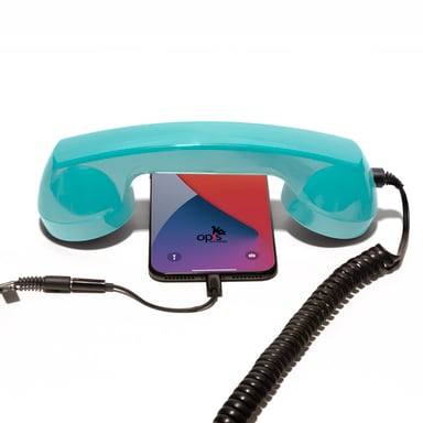 Combiné Téléphone Rétro pour Apple iPhone - Bleu