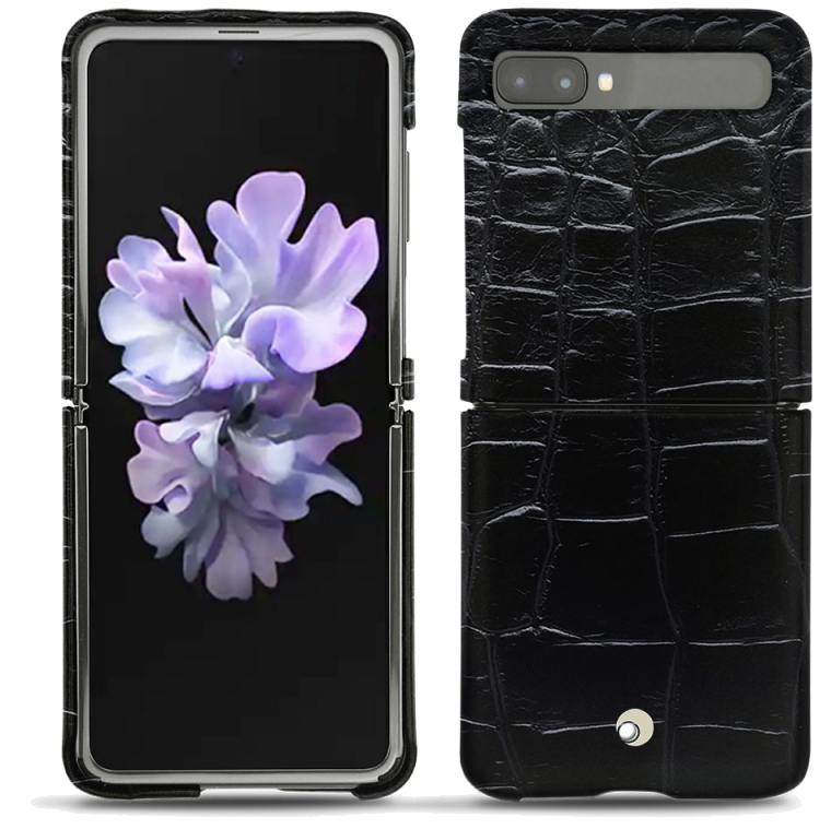 Coque cuir Samsung Galaxy Z Flip - Seconde peauNoir
