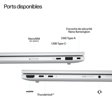 HP EliteBook 8 G1a 13 pollici Notebook Next Gen AI PC Wolf Pro Security Edition Copilot+ PC AMD Ryzen AI 7 Laptop 32 GB LPDDR5x-SDRAM 1 TB SSD Wi-Fi 7 (802.11be) Windows 11 Pro