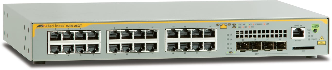 Allied Telesis AT x230 28GT 50 Géré L3 Gigabit Ethernet 101001000 1U Neuf