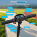 Trottinette électrique enfant iScooter K6 avec haut-parleur Bluetooth, batterie 21,6 V 2,6 Ah - bleue