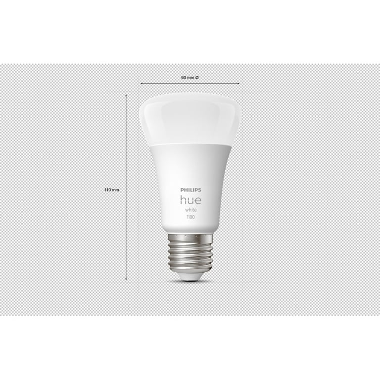 Pack de 2 bombillas conectadas Philips Hue White E27 de 75 W para un ambiente de iluminación personalizable