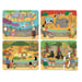 Ensemble de 4 Puzzles en Bois de 6 Pièces sur le Thème des Animaux du Zoo