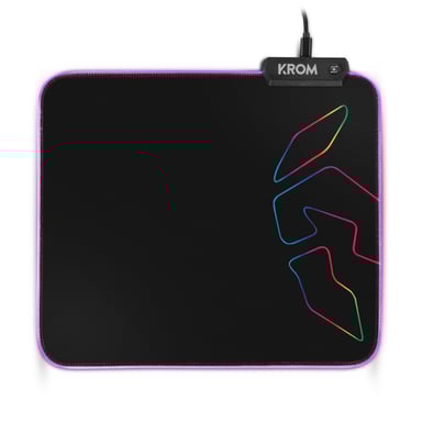 Krom Knout RGB Tapis de souris de jeu Noir