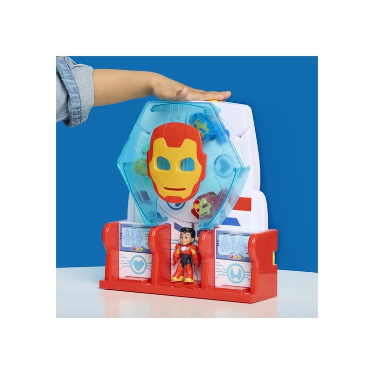 Salle des armures dIron Man figurine de 75 cm et accessoires jouets de super héros Iron Man et ses Amis Extraordinaires dès 3 - vue 3