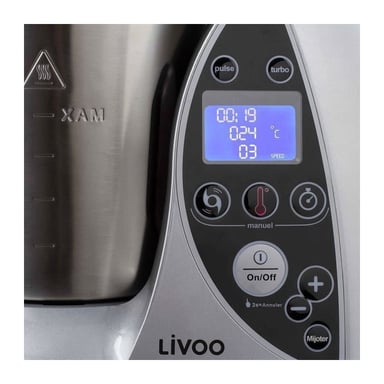 LIVOO DOP142G Robot da cucina riscaldato - Grigio e metallo