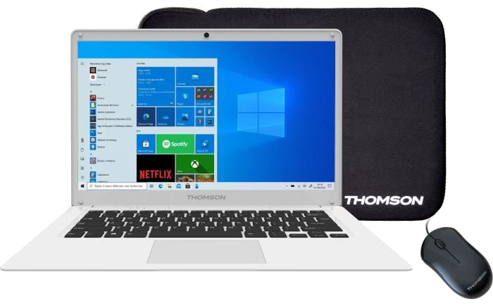 PC Portable - THOMSON T14C4WH64MS - 14,1 HD - Intel Celeron - 4 Go - Stockage 64 Go SSD - W10 S - AZ
