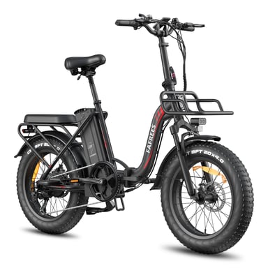 Vélo électrique pliant FAFREES F20 Max avec batterie LG 48 V 30 Ah et écran LCD - Noir