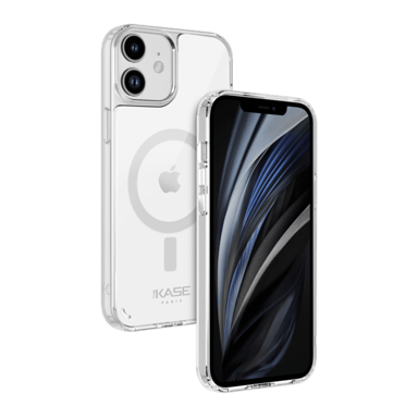 Carcasa antigolpes magnética antibacteriana invisible para Apple iPhone 12 mini, Transparente