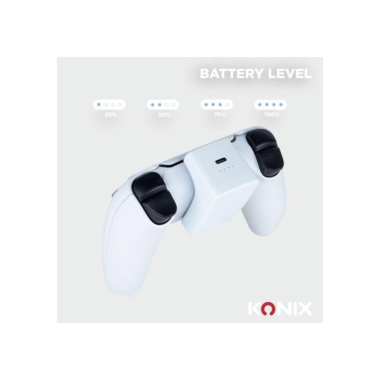 Batterie externe pour manettes Joy Con Nintendo Switch 2 Konix Indicateur de charge LED 10 modes déclairage RVB - vue 5