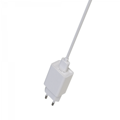 1 caricatore di rete USB 2,4A - 1,5 metri + cavo da USB a Micro-USB S - Collezione POP - Bianco