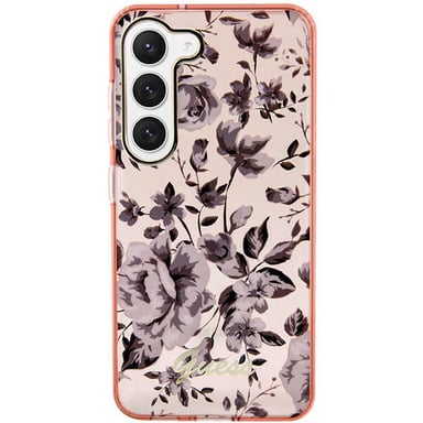 Custodia Guess Flower Collection per Samsung Galaxy S23+, rosa