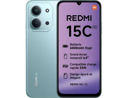 Redmi 15C (5G) 256 Go, Vert