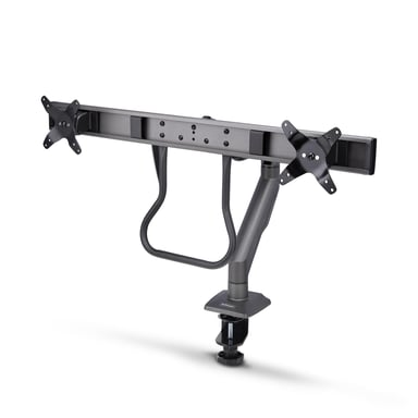 StarTech.com Bras pour Double Moniteur avec Barre Transversale, Écrans Jusqu'à 27'', VESA 75x75/100x100, Max 15kg, Pince en C, Entièrement Articulé, Ressort Mécanique, TAA