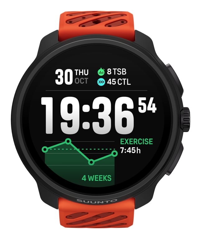 Suunto Race 2 Coral Orange 3,81 cm (1.5 ) AMOLED 49 mm Numérique 466 x 466 pixels Écran tactile Noir GPS (satellite) - Neuf