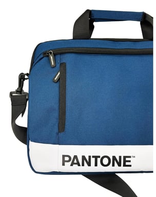 Pantone PT-BPC002N borsa per laptop 39,6 cm (15,6'') Sac Messenger Blu, Bianco