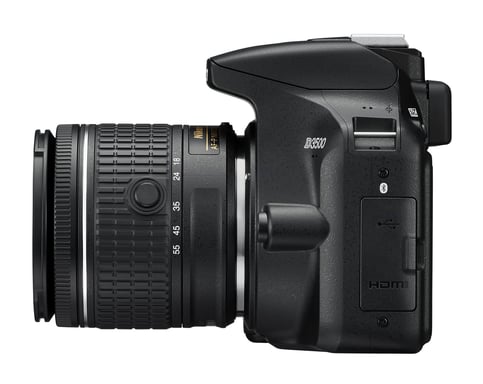 Nikon D3500 + AF-P DX 18-55 mm f/3.5-5.G VR + AF-P DX 70-300 mm f/4.5-6.3G Ed VR Kit fotocamera SLR 24,2 MP CMOS 6000 x 4000 pixel Nero