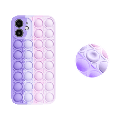 Custodia Popping Bubble per Apple iPhone 12 mini, Rosa Viola