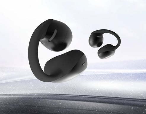 OpenDots Air - Auriculares inalámbricos SHOKZ Bluetooth 6.1 con clip de oído abierto y micrófono, Negro