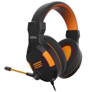 Krom Kendo Auriculares Alámbrico Diadema Juego Negro, Naranja