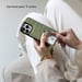 Selencia Coque de télephone Nova Croco avec cordon et porte-cartes pour Samsung Galaxy A36 / A56 - Sage Green