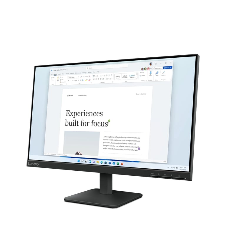 Lenovo L24-4e écran plat de PC 60,5 cm (23.8 ) 1920 x 1080 pixels Full HD LCD Noir - Neuf