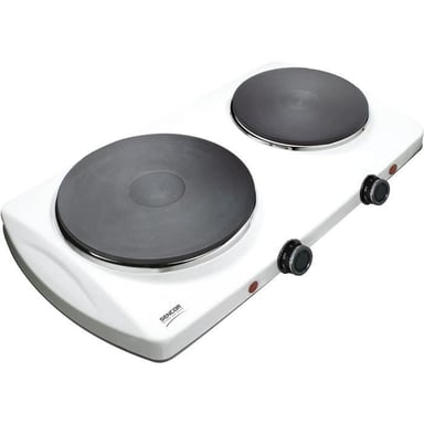 Plaque de cuisson électrique - SENCOR - SCP 2253WH-EUE4 - 2500 W - 2 foyers - Blanc