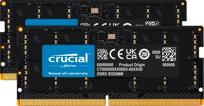 Crucial CT2K32G52C42S5 module de mémoire 64 Go 2 x 32 Go DDR5 5200 MHz ECC