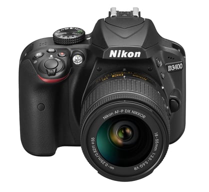 Nikon D3400 DX + 18-55mm Kit d'appareil-photo SLR 24,2 MP CMOS 6000 x 4000 pixels Noir