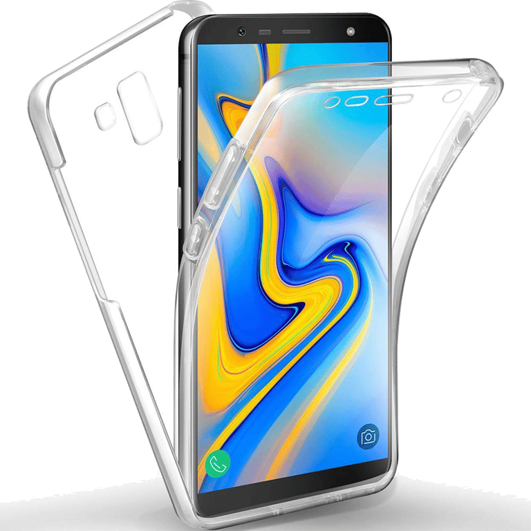Evetane Coque Samsung Galaxy J6 2018 360 degrés intégrale protection avant  arrière silicone transparente Motif