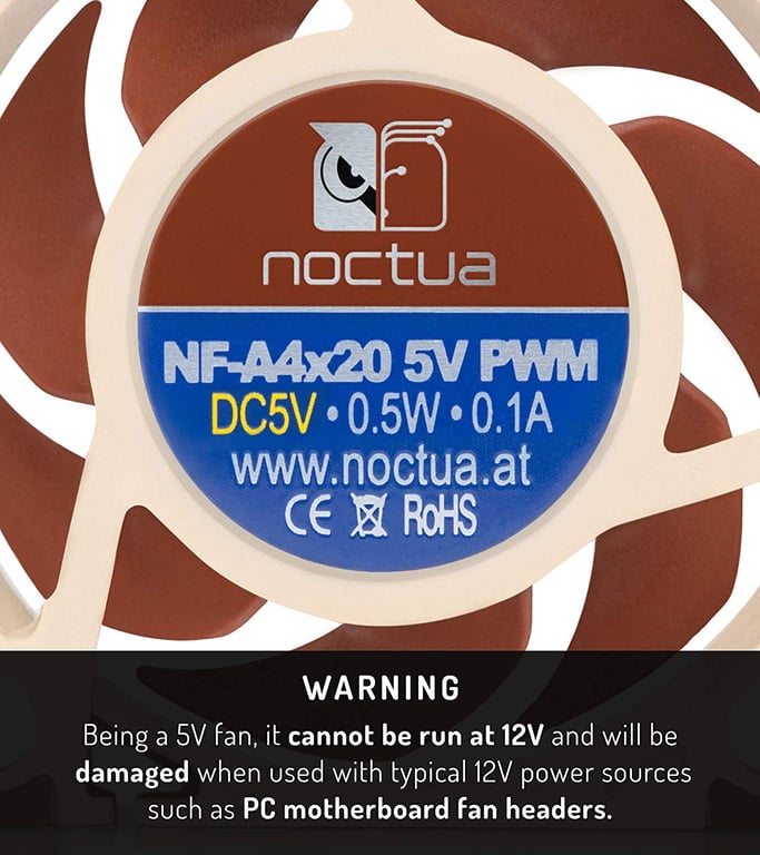 Noctua NF A4X20 5V PWM système de refroidissement d'ordinateur Boitier PC Ventilateur 4 cm Neuf - vue 3