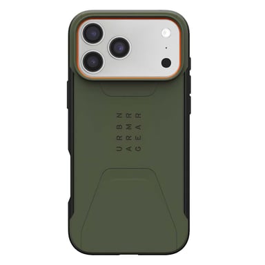 Coque MagSafe pour iPhone 17 Pro Max Modèle Civilian Antichoc Renforcé Vert olive