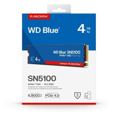 Western Digital WD Blue SN5100 4 TB M.2 PCI Express 4.0 NVMe QLC 3D NAND