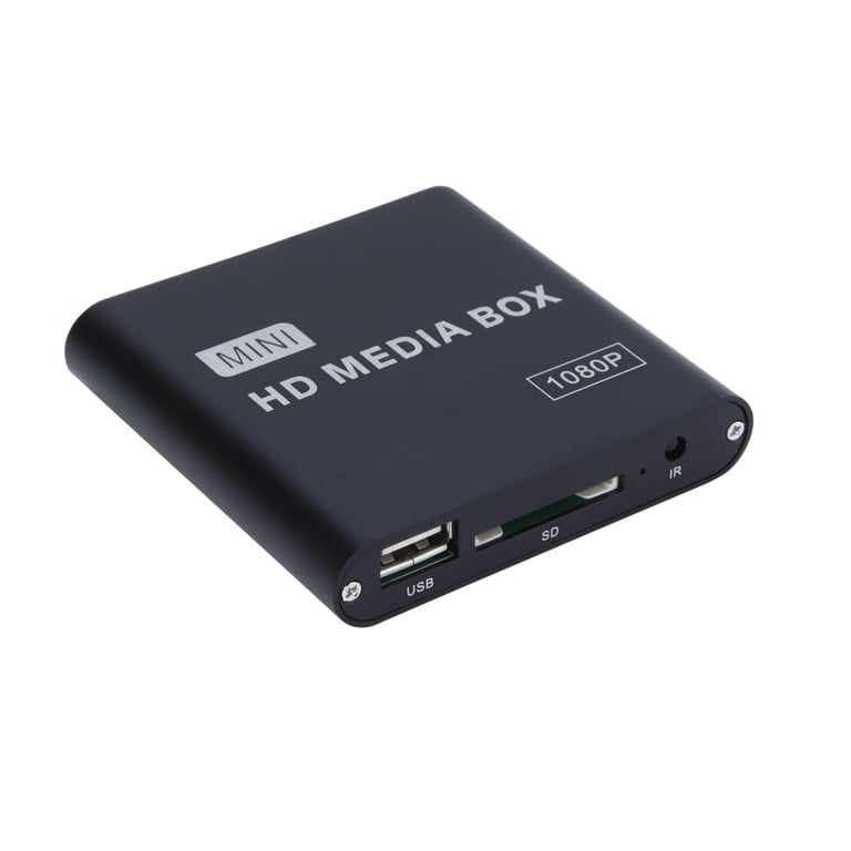 Passerelle Multimédia Full HD 1080P 8 Go HDMI USB Lecteur Carte SD
