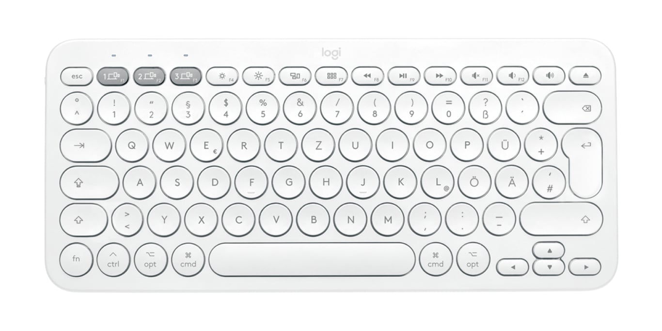 Logitech K380 for Mac Multi-Device Bluetooth Keyboard clavier AZERTY  Français Blanc - Logitech