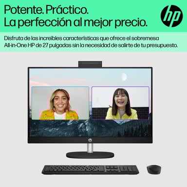 HP 27-cr0009ns AMD Ryzen? 7 7730U 68,6 cm (27'') 1920 x 1080 pixel PC All-in-One 16 GB DDR4-SDRAM 1 TB SSD DOS gratuito Wi-Fi 6 (802.11ax) Bianco