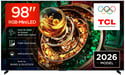 TCL RM9L 98RM9L TV 2,49 m (98'') 4K Ultra HD Smart TV Wifi Noir 6000 cd/m²