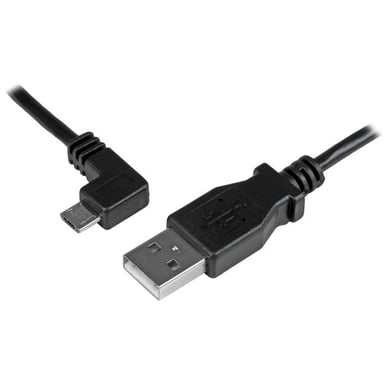 StarTech.com Câble USB vers Micro USB coudé à angle gauche de 50 cm - 0,25 mm² - M/M - Noir