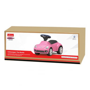 Auto a spinta VW Beetle rosa vivace per bambini
