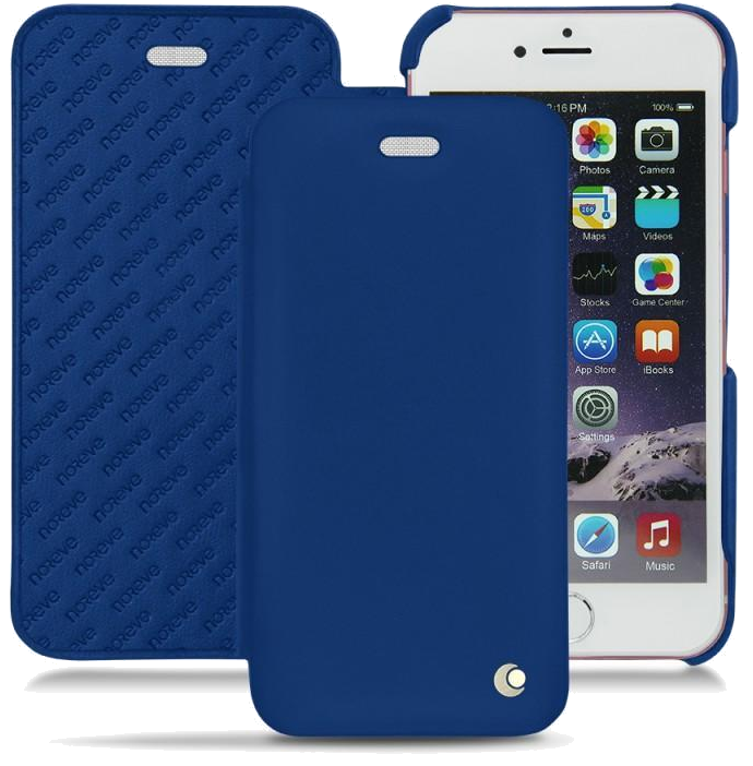 Housse cuir Apple iPhone 6S - Rabat horizontal - Bleu océan ( Nappa - Pantone #003da5 ) - NOREVE