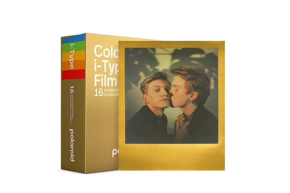 Pack doble Polaroid i-Type Golden Moments – 16 fotos instantáneas en color con acabado dorado liso
