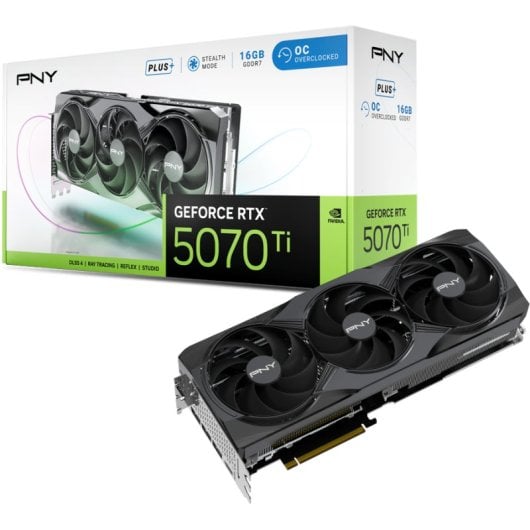 PNY GeForce RTX 5070 Ti Epic X RGB Overclocked Triple Fan Plus GeForce RTX 5070 Ti GDDR7 PCI Express - vue 2