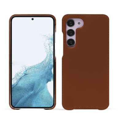 Coque cuir Samsung Galaxy S23 -  - Marron - Cuir lisse