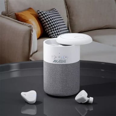 Akashi Kanzen Cuffie senza fili per chiamate/musica Bluetooth Bianco