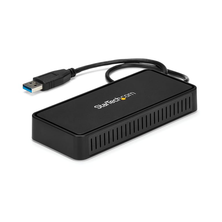 StarTech.com Mini Dock USB 3.0 Station d'Acceuil USB A Double Écran avec Vidéo DisplayPort 4K 60Hz & Gigabit Ethernet Câble 30 cm Adaptateur USB 3.1 Gen 1 Type A pour PC Portable Neuf