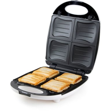 Gaufrier et appareil à sandwich DOMO DO9046C 1200 W 4 sandwiches 4 gaufres Blanc