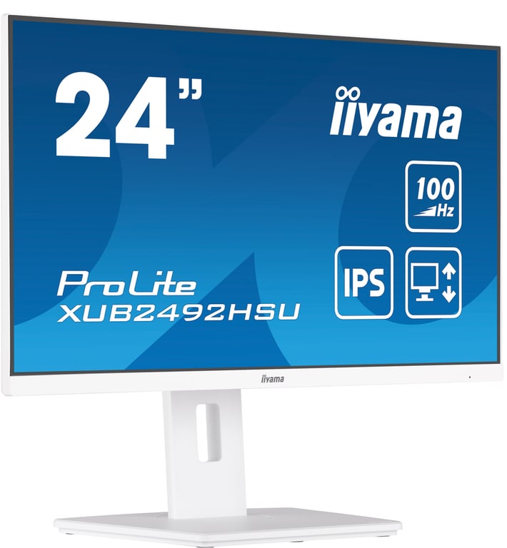 iiyama XUB2492HSU-W6 écran plat de PC 60,5 cm (23.8 ) 1920 x 1080 pixels Full HD LED Blanc - Neuf