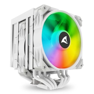 Refrigeración Aire Sharkoon Multisocket 120mm A60 RGB Blanco Dual Tower 260W PWM