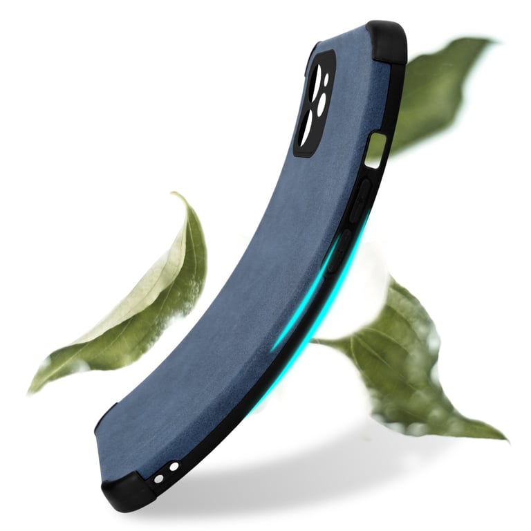Coque pour Apple iPhone 11 en Saphier Bleu Housse de protection Étui en silicone TPU avec dos en similicuir élégant