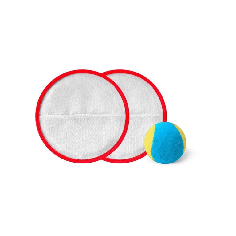 Jeu de lancer attraper Pat'Patrouille Scratch 2 raquettes 19 cm et balle adhérente jaune Neuf - vue 3
